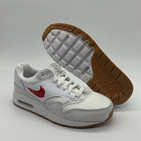 New Nike Air Max 1 BG ‘The Bay’ GS - FJ4628-100 White/Red NWOB